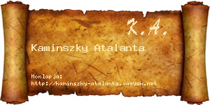 Kaminszky Atalanta névjegykártya